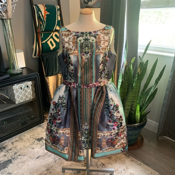 Mac Duggal Homecoming Floral Multicolor Cocktail Dress - Picture 11 of 15